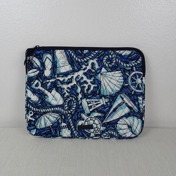 VERA BRADLEY Laptop Sleeve Case Factory Style SHORE ENOUGH Beach Coastal NWT $59 - Picture 2 of 9